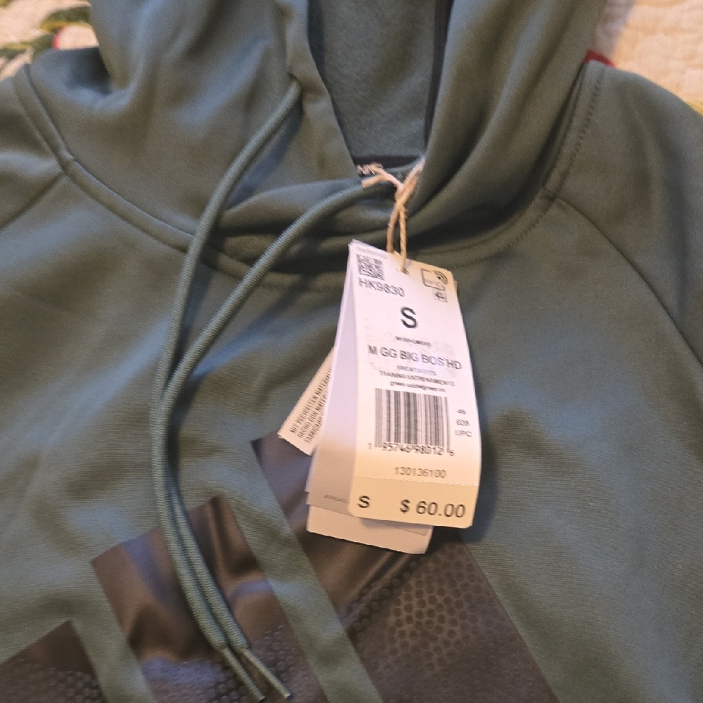 adidas Green Hoodie with Black Accents